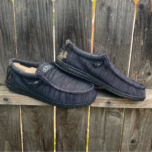 Hey Dude Shoes Hey Dude Mens Shoes Wally Stretch Midnight Bunker